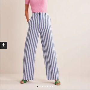 Striped linen pants